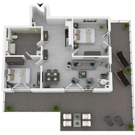 Strandlounge - 5 Sterne-wohnung Mit Xxl-balkon, Wellness & Boddenblick *